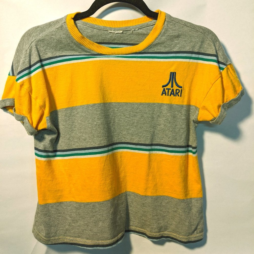 Embroidered "Atari" Crop Top